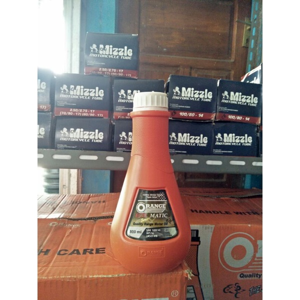 OLI MESIN MATIC SCOTTER ORANGE RACING 4T WANGI 0.8L 10W-30