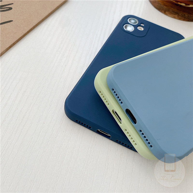 Casing Soft Case Tpu Silikon Warna Polos Untuk Iphone 11 / 7 + / 8 + / 12 Pro Max 12mini