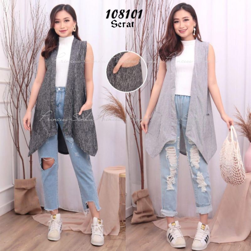 Outer Cardy Rompi Wanita Outerwear Grey