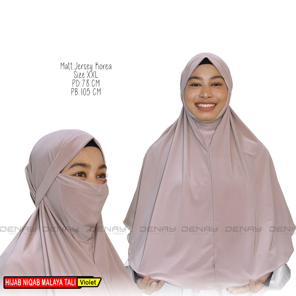 TOKODENAY - HIJAB MASKER - NIQAB MALAYA 2IN1 - BAHAN JERSEY - JILBAB WANITA MUSLIMAH - BEST SELLER