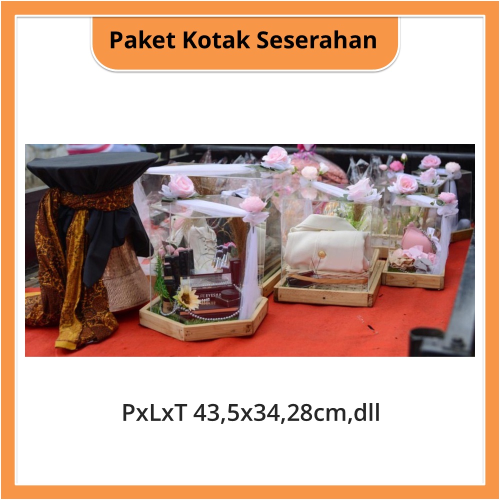 

Paket Kotak Seserahan Akrilik 12 ukuran (akrilik saja)