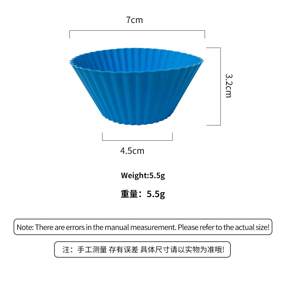 (BOW) Cetakan Silikon Kue Cup Muffin Bulat Wadah Nastar Kue Kering Silicone Cupcake Warna Warni