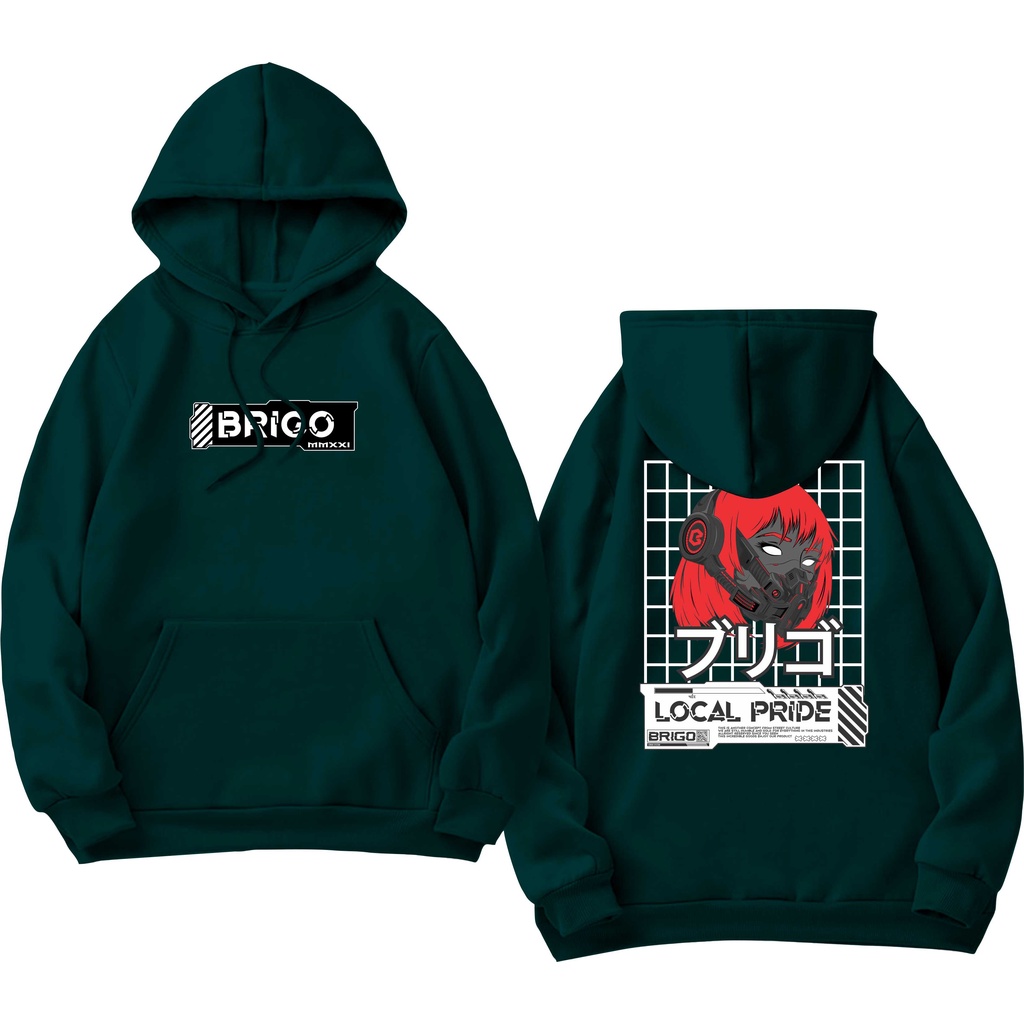 Sweater Hoodie BRIGO CYBERPUNK Sablon DTF Fleece Cotton II BRIGO Jumper Hoodie CYBERPUNK II M-XXL (Pria &amp; Wanita) Free stiker&amp;Gantungan Kunci