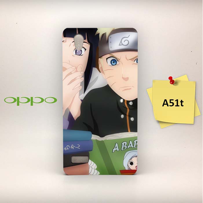 Custom Hardcase HP Oppo A51t naruto hinata book