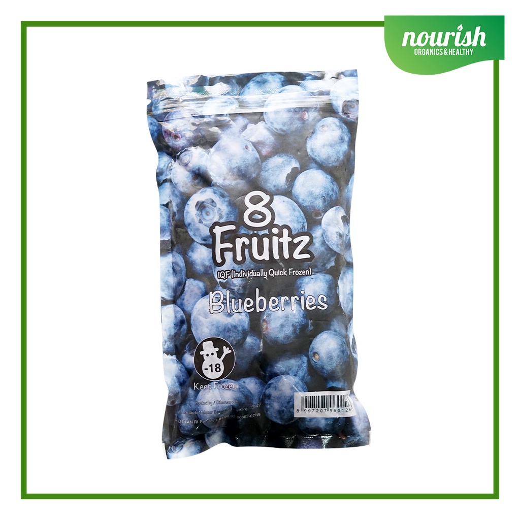 8 Fruitz IQF Blueberries IQF / Blueberry Beku 500 gr