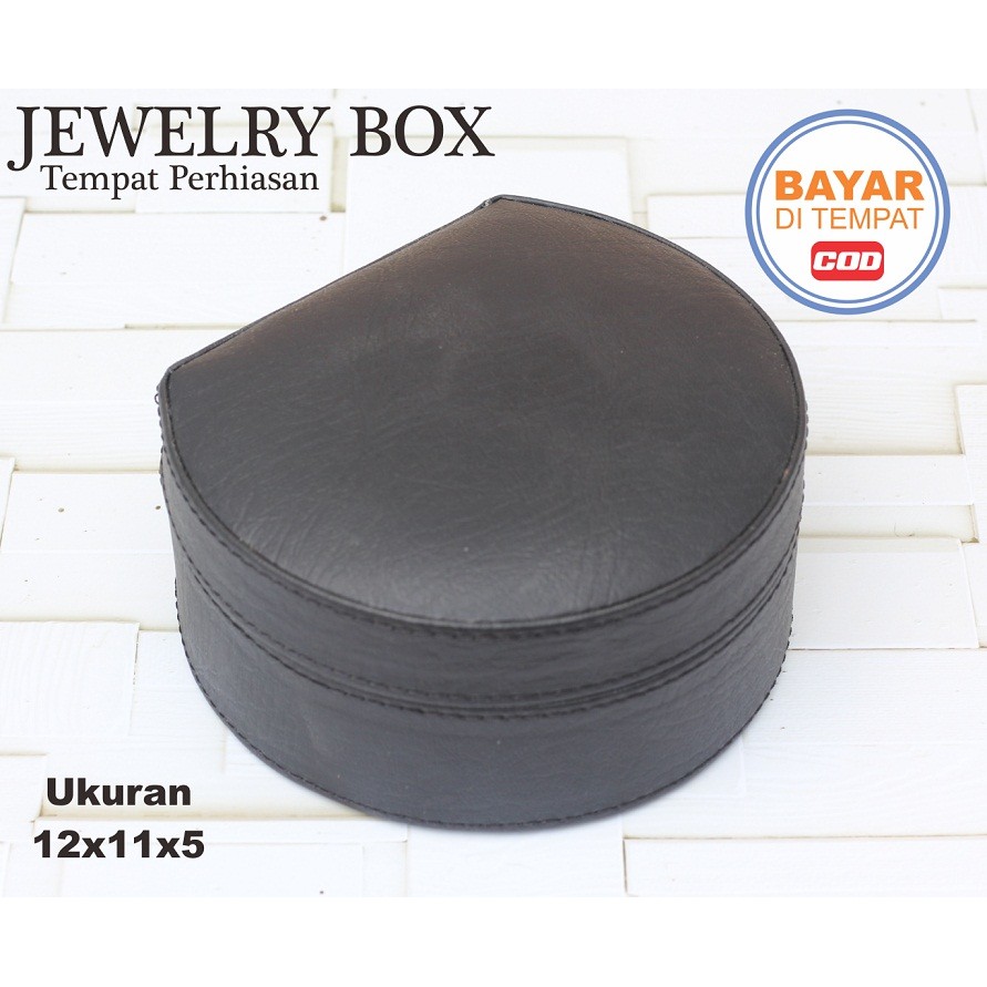 Jewelry Box, Kotak Tempat Perhiasan, Mini Simple Jewelry Box - Hitam