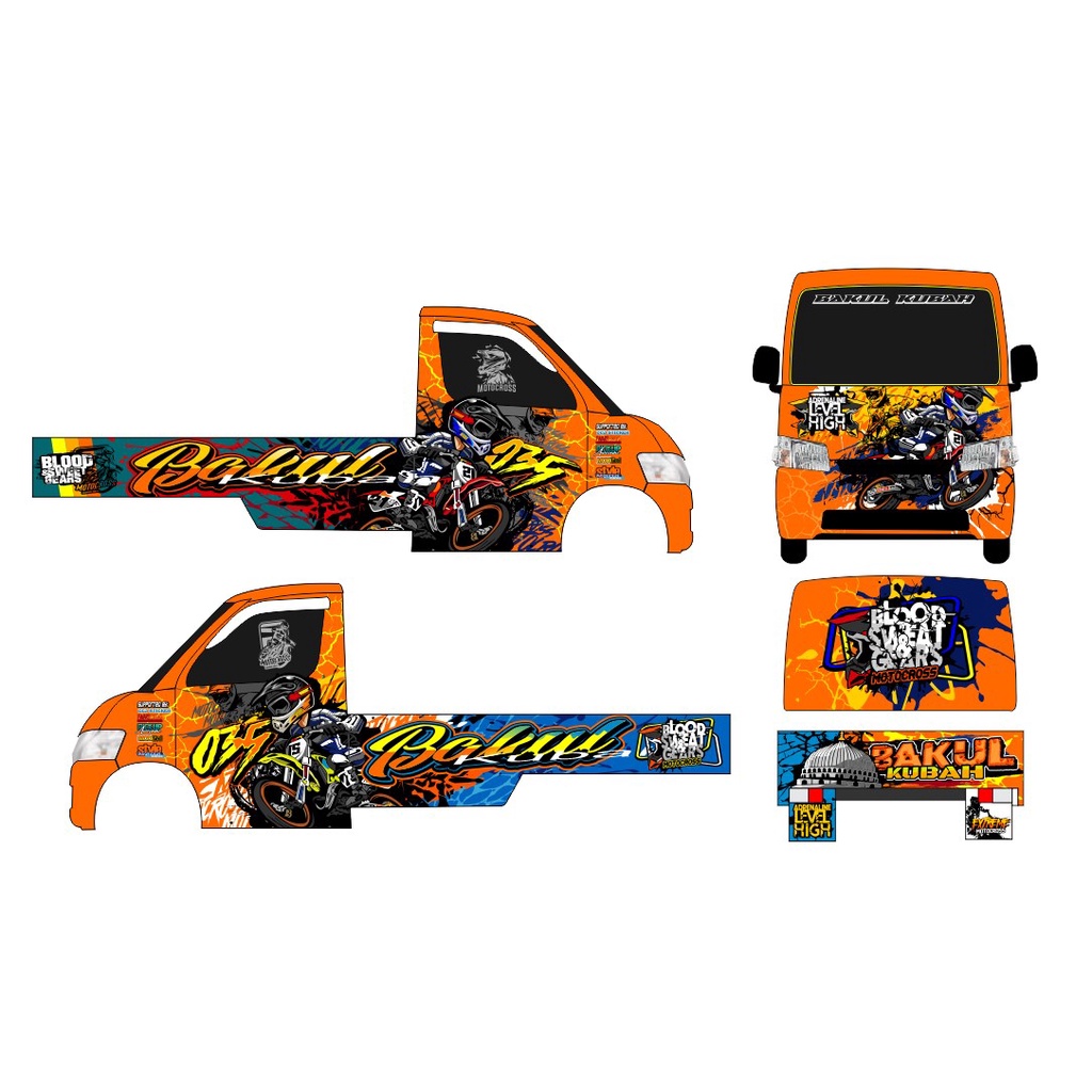 STICKER MOBIL PICK UP L300 DECAL VARIASI