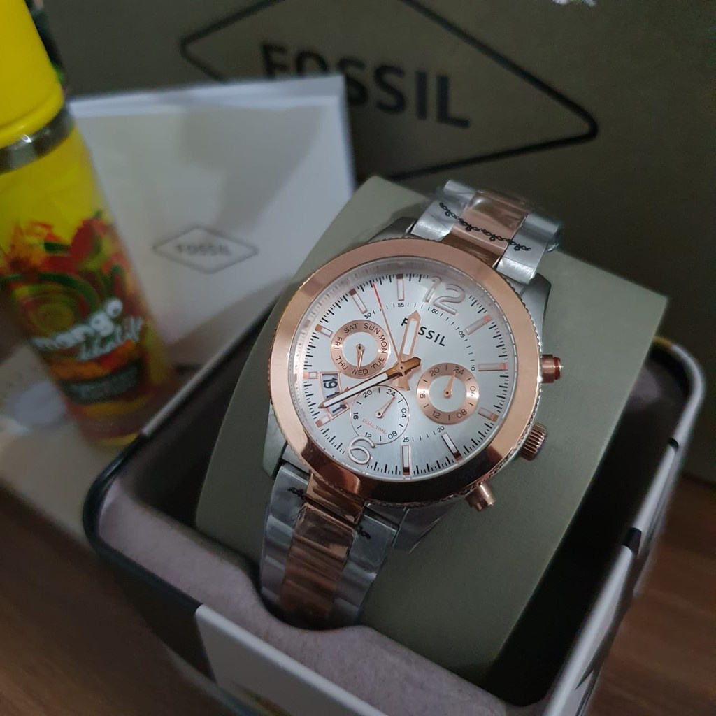 JAM TANGAN PRIA WANITA | RANTAI | KULIT | KARET | MURAH | Fosil ES 4135 Original