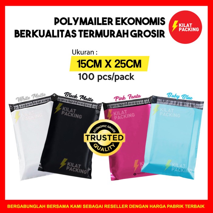 

Menyurat-Surat- Polymailer Ekonomis 15X25 - Plastik Packing Online Murah Isi 100 Pcs - Putih -Surat-