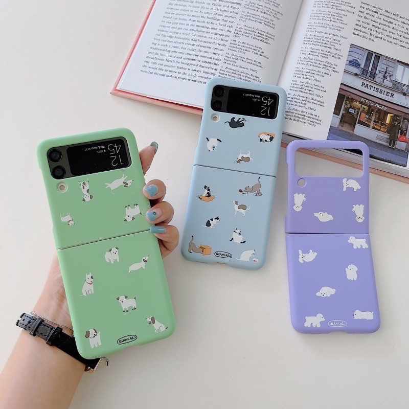 Samsung Galaxy Z Flip 3 / 4 / 5 / 6 Flip Case Cover Pelindung Shockproof Motif Bebek Pokemon Warna Macaron Untuk