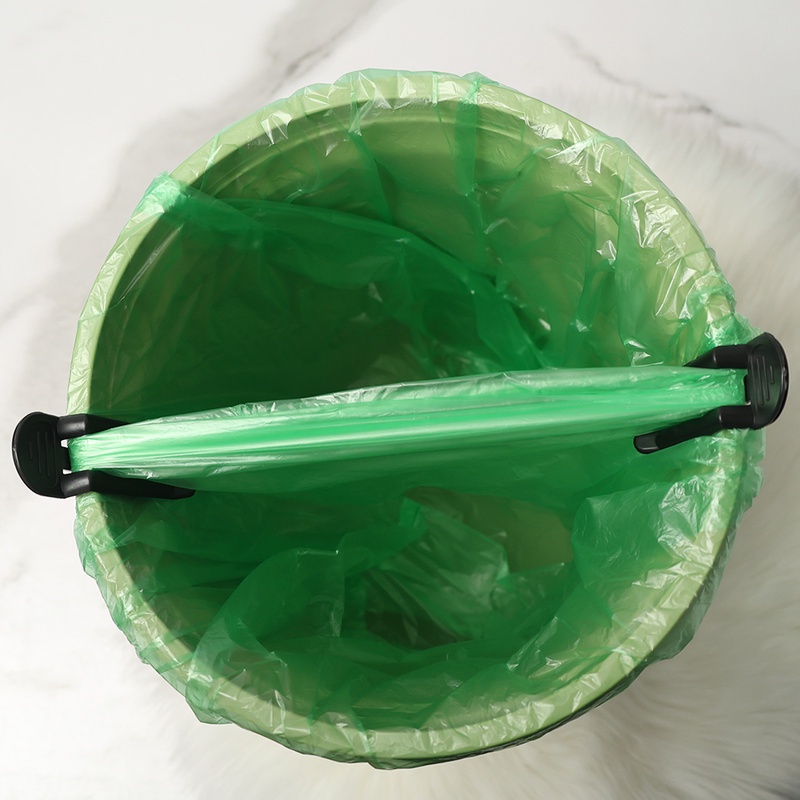 2pcs Klip Penjepit Kantong Sampah Bahan Plastik Anti Slip Warna Hitam