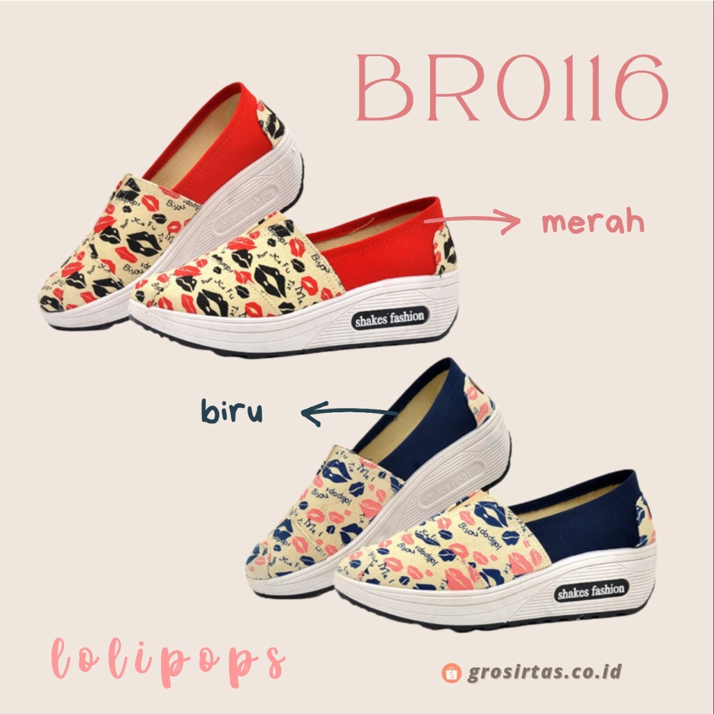 SHOEGALLERY LV0116 &quot;FREE BOX&quot; Sepatu Sneakers Wanita Pansus Lolipops Import