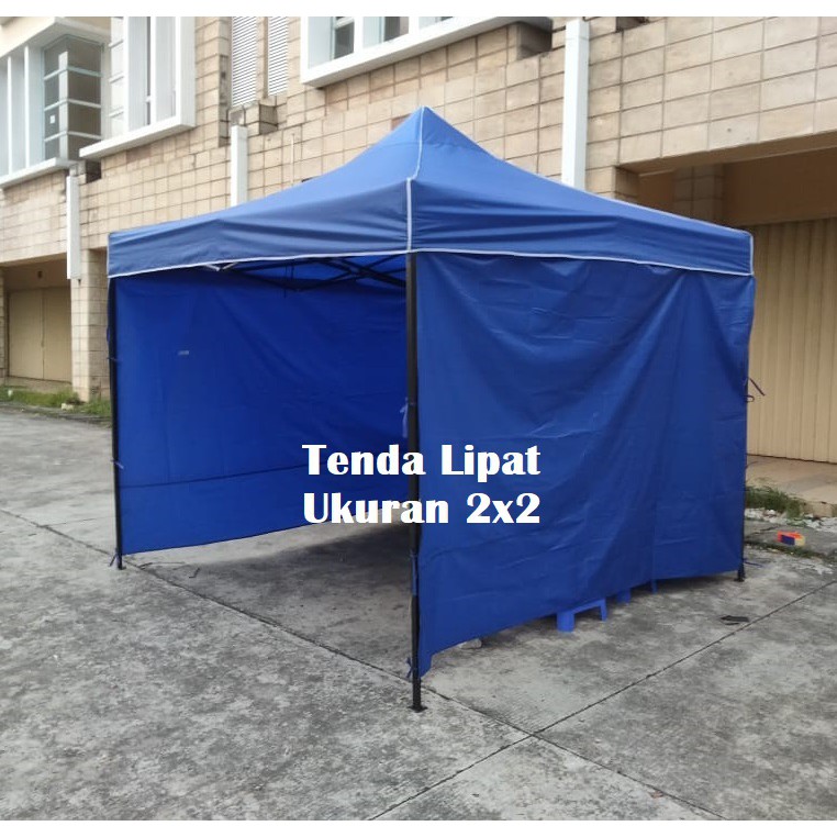 Tenda Lipat 2x2 Lengkap Dinding Polos 3 Sisi