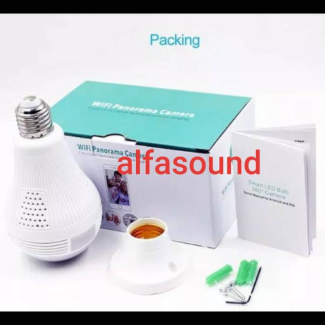 Wifi Panorama Camera CCTV Fish Eye 360 Bulb