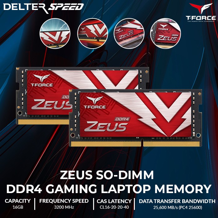 RAM Laptop Team Zeus 16GB DDR4 3200Mhz - SODIMM