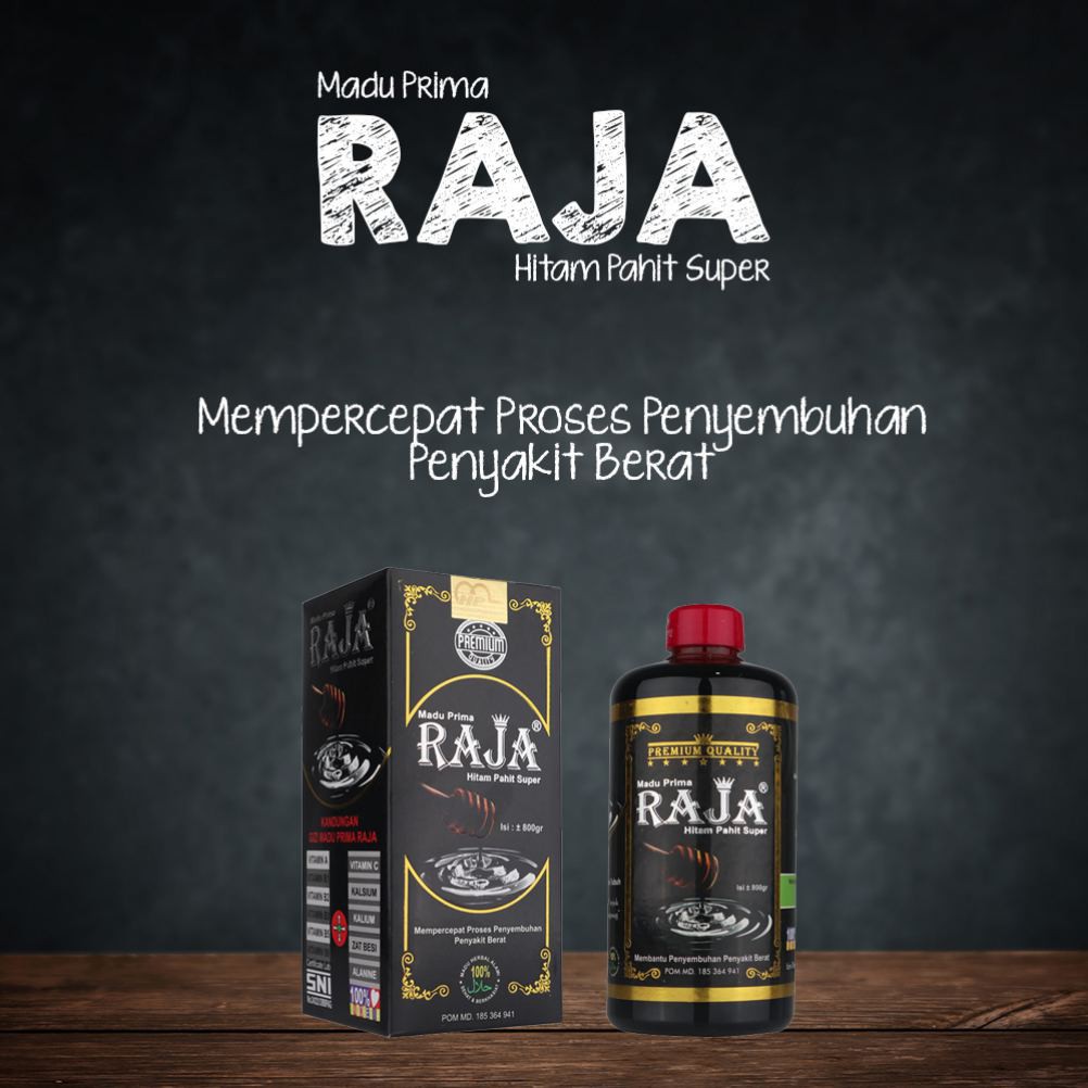 Madu Prima Raja 800gr Hitam Pahit / Diabetes dan Darah Tinggi / 100% Madu Asli Hutan