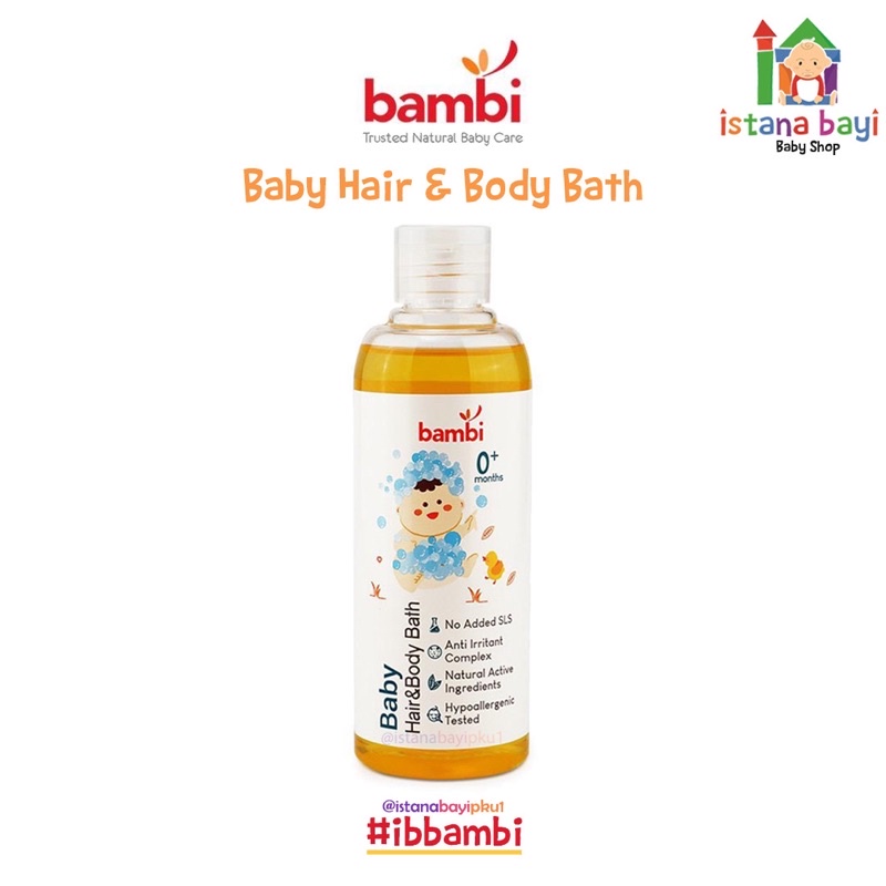 Bambi Hair And Body Bath - Sabun shampoo bayi 200ml