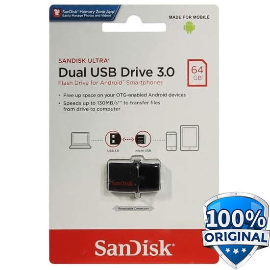 FD SANDISK 64GB OTG MICRO USB 3.0