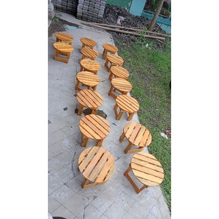 Dingklik Mini Bulat Dingklik kayu pendek kursi kayu Dingklik Mini Bulat Dingklik kayu pendek kursi kayu