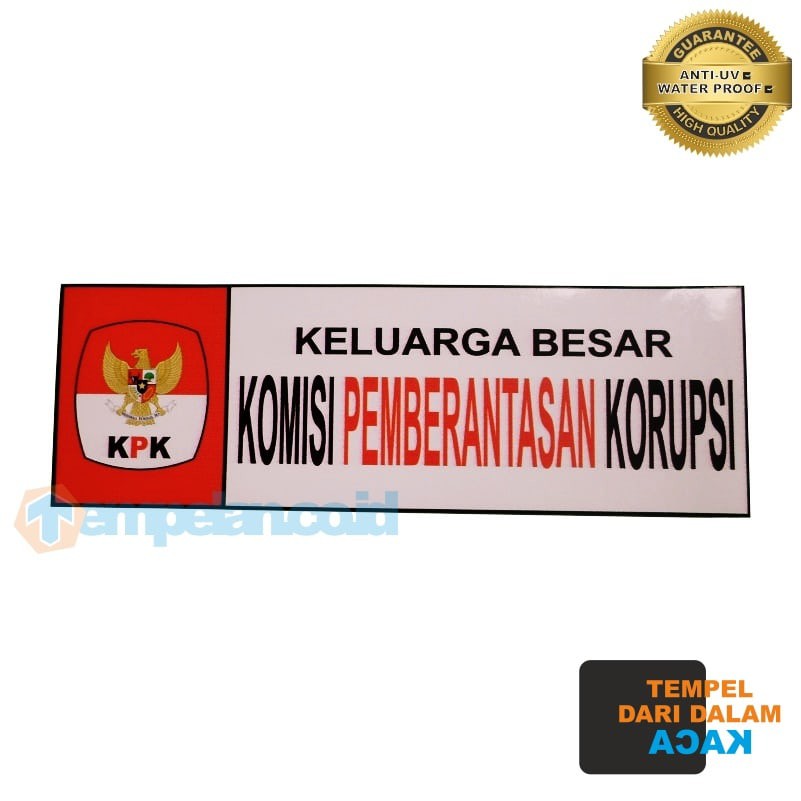 

STIKER KELUARGA BESAR KPK (TEMPEL DALAM KACA)