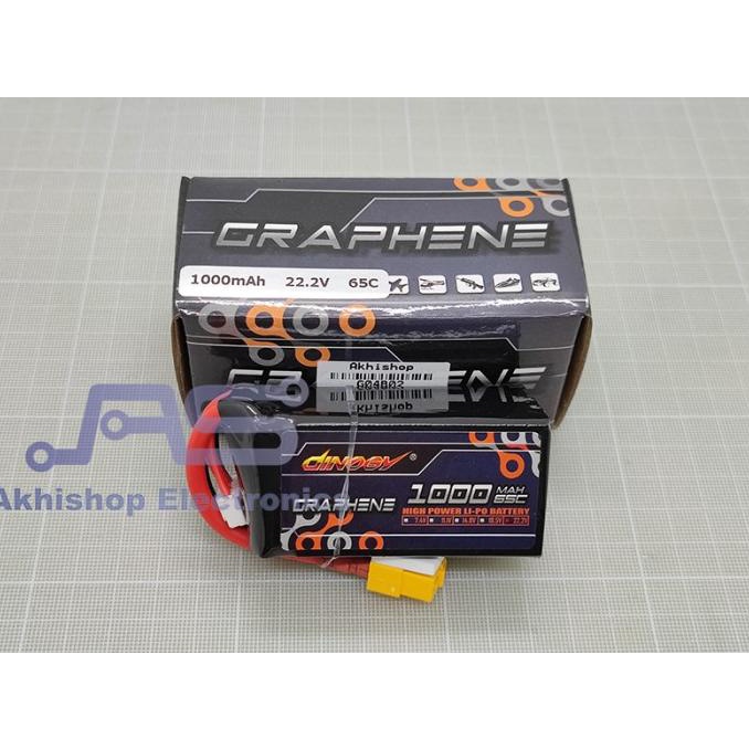 DinoGY Graphene Lipo Battrey 1000mah 6S 65C XT60 akh11 Ayo Order
