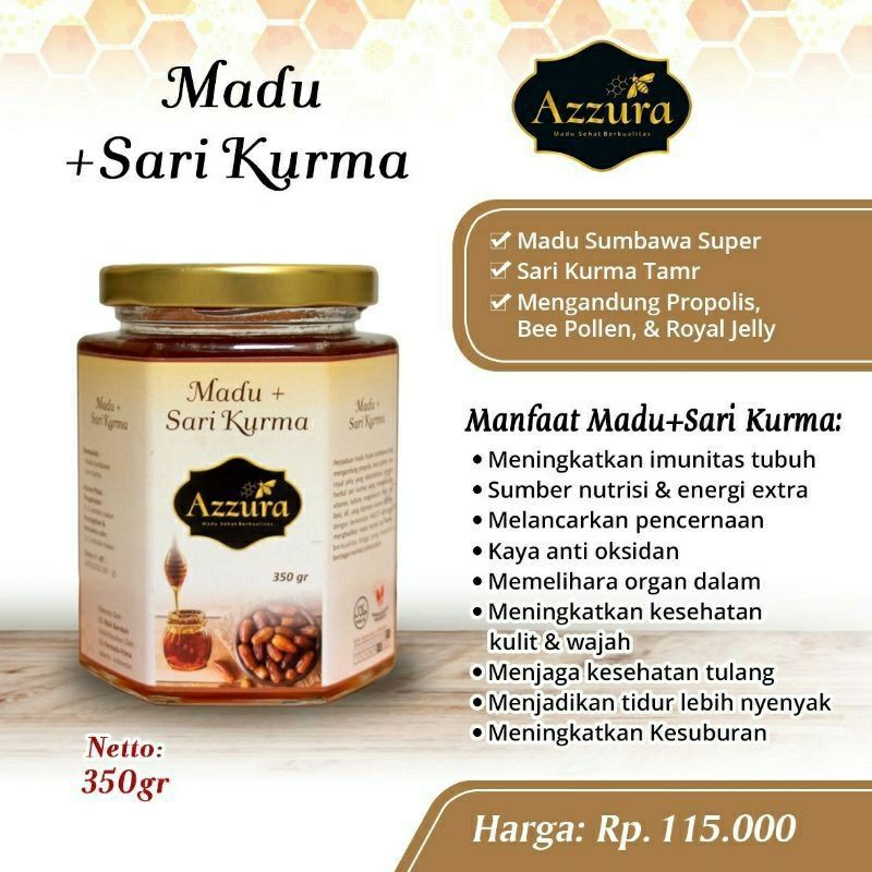 

MADU PLUS SARI KURMA AZZURA 350GR