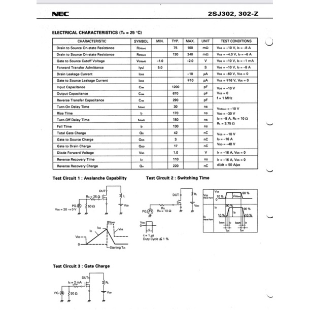 mosfet 2sj302 j302 to-263 p-chanel