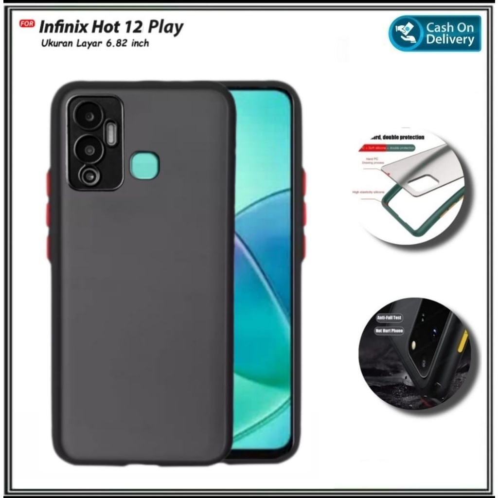 (New Case Promo) AERO Case Infinix Hot 12 Hot 12 PLAY NEW Soft Hard Casing Dove Full Protec Camera | Case Aero My Choice Color Premium Qualitiy Casing Handphone Casing Hot 12 Hot 12 Play