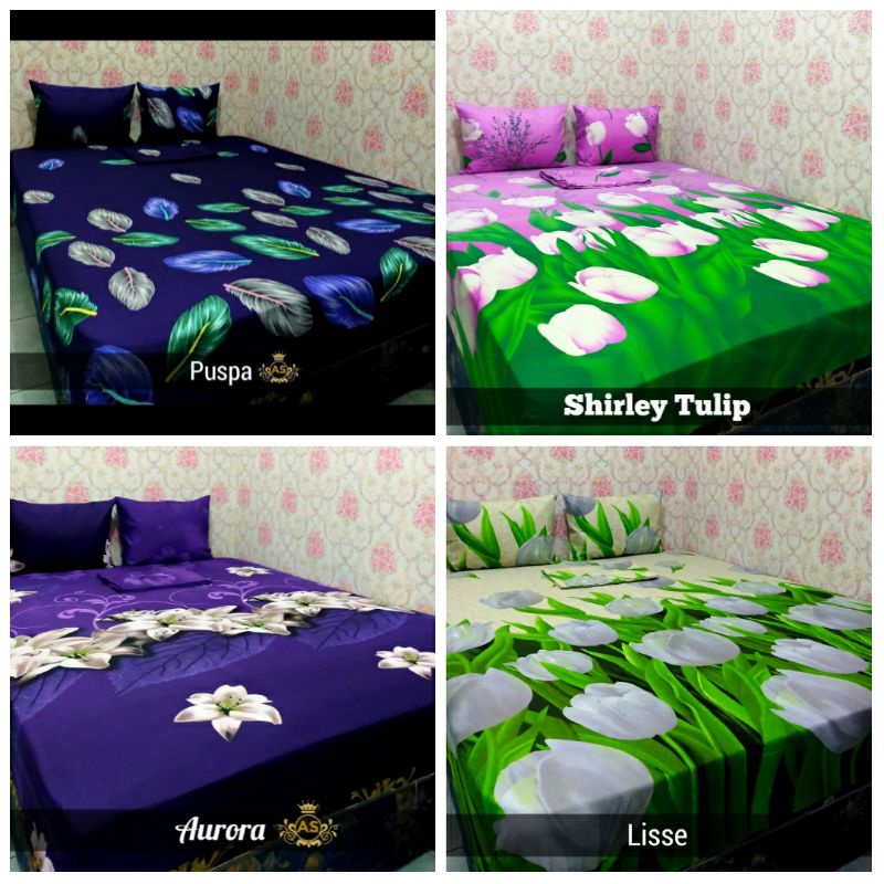 SPREI HOMEMADE | SPREI MOTIF BUNGA | SPREI TULIP | SPREI LEMBUT | SPREI HALUS | BESTSELLER