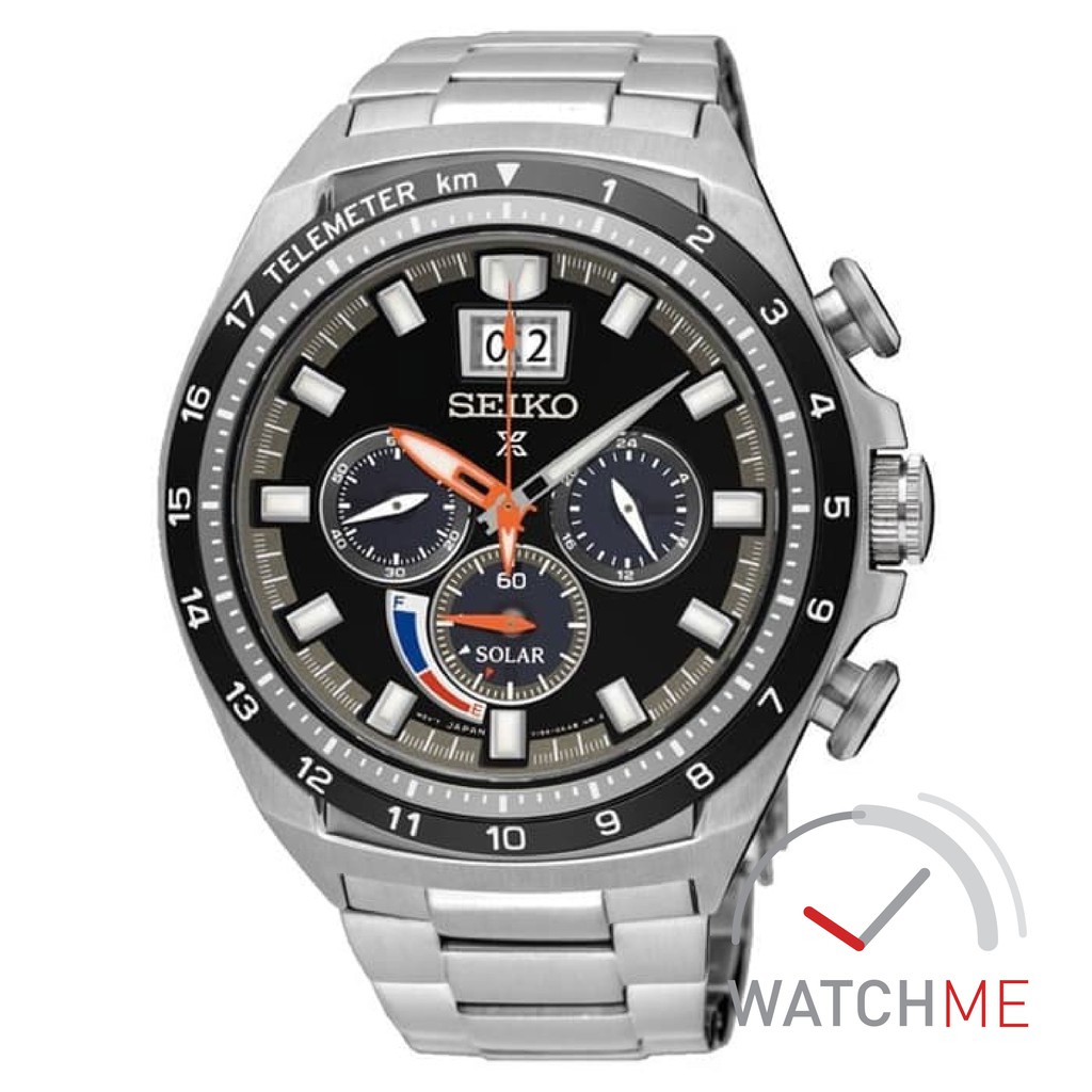 Seiko Prospex SSC603P1 Solar Chronograph Sky Black Dial 100m Stainless Steel Original Bergaransi