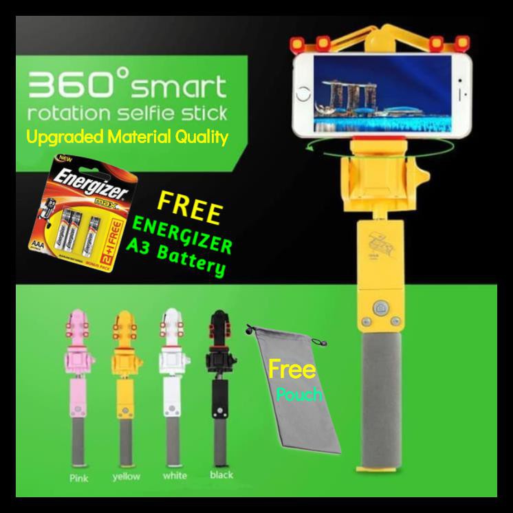 BAYAR DITEMPAT]] Tongsis/hp/tripod/tripod hp/Tongsis 360 Rotation Smart Selfie Stick - Putih