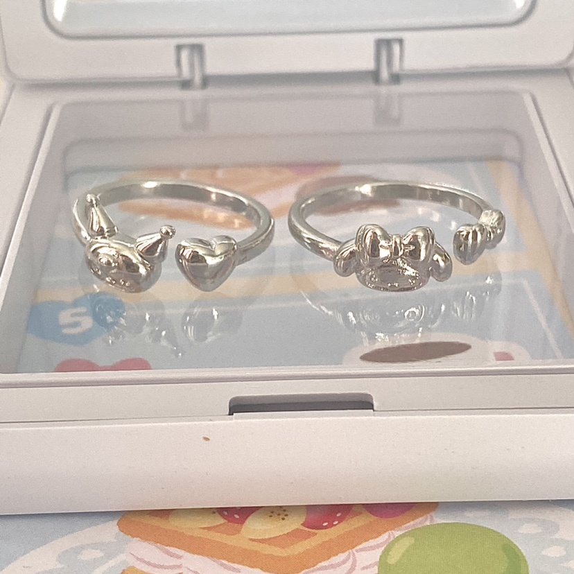 Cincin Lapis Silver Motif Sanrio Kuromi Untuk Wanita