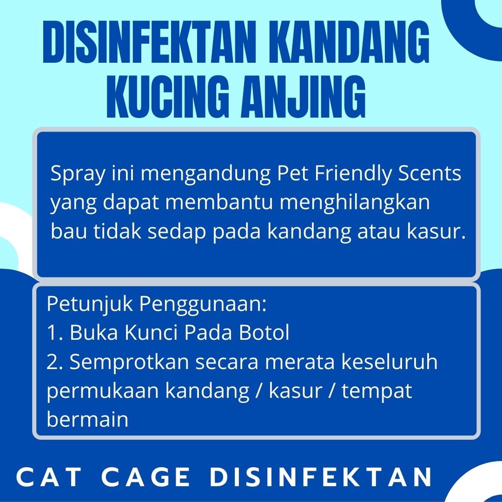 Pet Disinfectant 250ml/Pet Odor Remover/ Pembersih Kandang Hewan Litter box Kucing Penghilang Jamur Antibacterial FEZONE