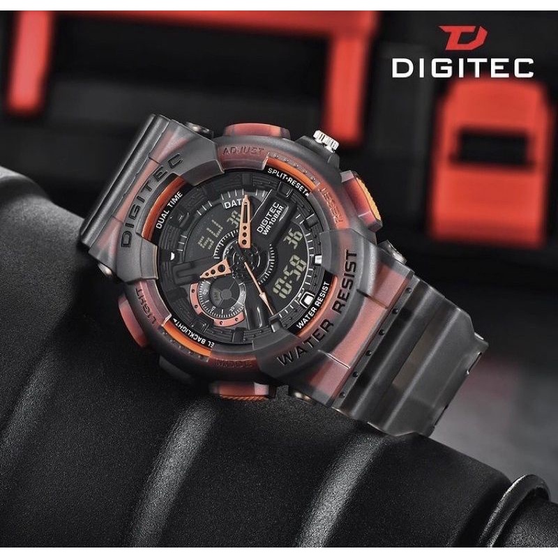 JAM TANGAN PRIA SPORTY ORIGINAL DIGITEC 2020T DOUBLE TIME WATER RESIST BEST SELLER