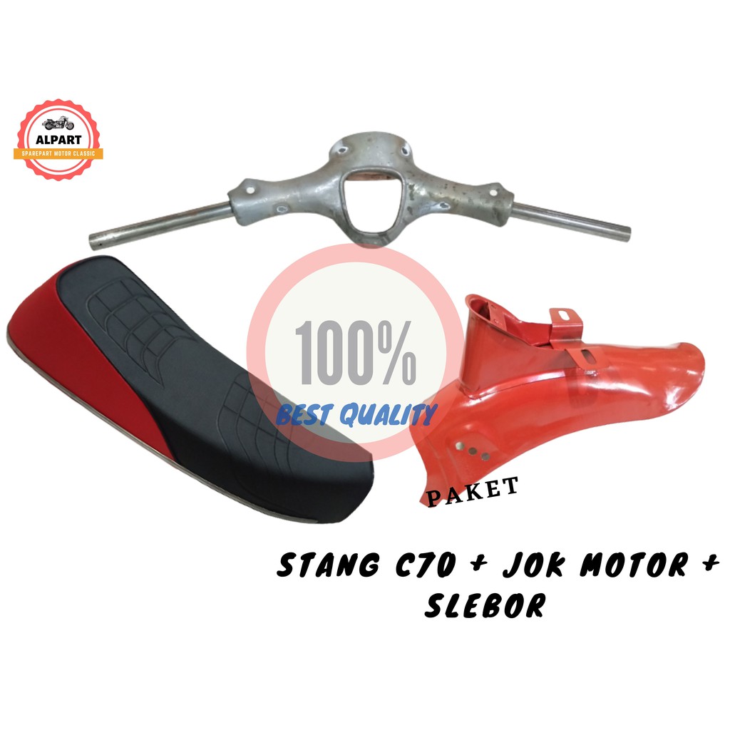 PAKETAN MURAH STANG C70 + JOK MOTOR + SLEBOR/SPAKBOR MOTOR