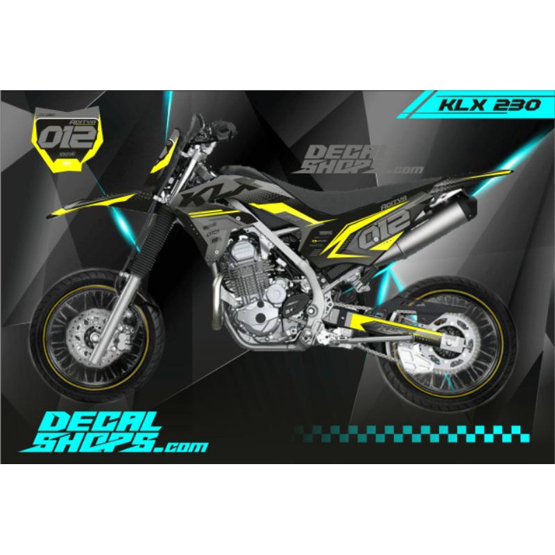 decal klx bf keren decal klx 230 simpel decal klx 230 gold decal klx supermoto