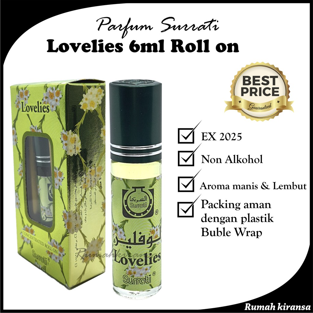 Parfum LOVELIES 6ml Roll On | Parfum Surrati | Surrati Perfumes | Bibit Minyak Wangi