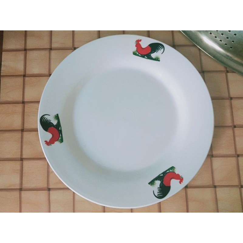 Piring ceper Plastik putih besar fujistar piring ayam piring saji