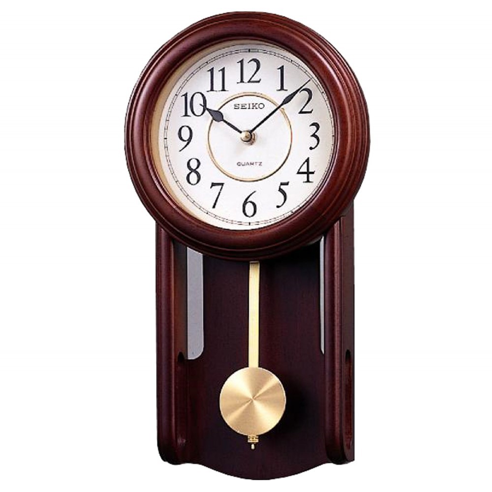 Seiko Wall Clock QXC105B Pendulum Wooden Case - Jam Dinding QXC105