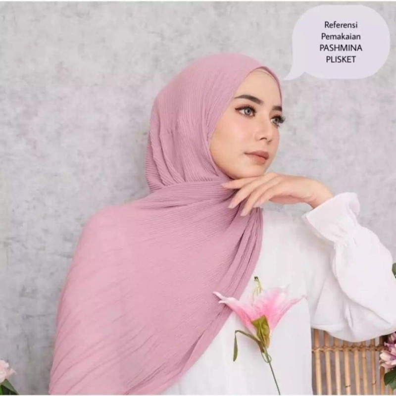 pashmina lidi termurah(160 cm x 70 cm) PASHMINA PLISKET