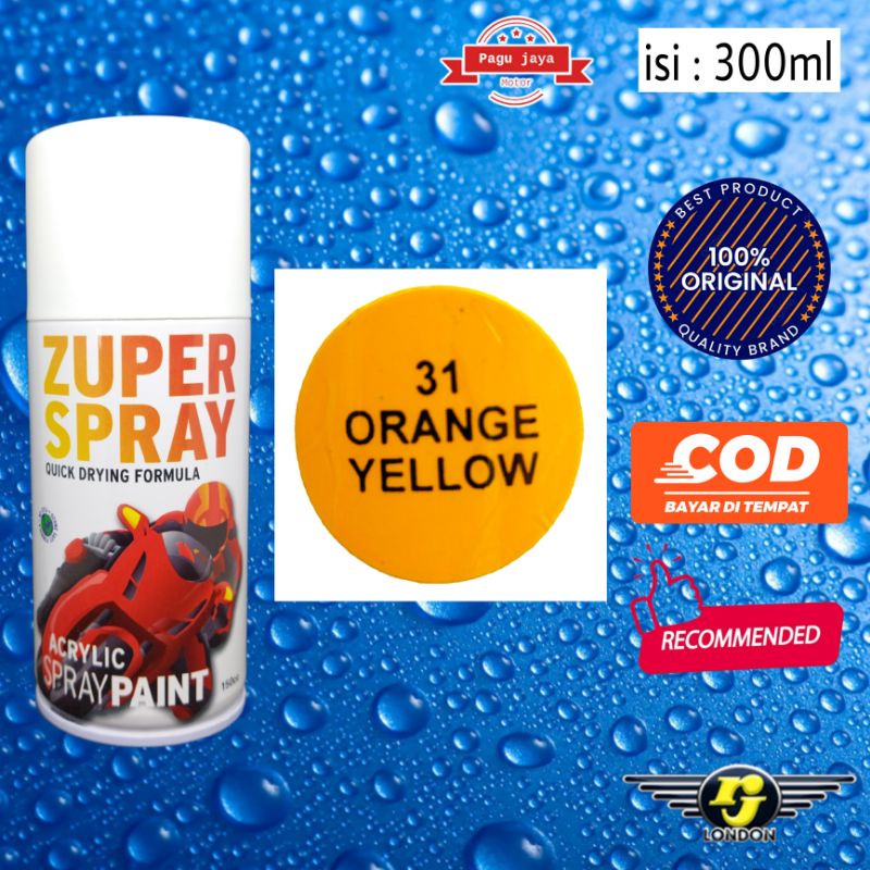 cat semprot 300cc orange yellow kuning zuper spray pilox pilok pylox