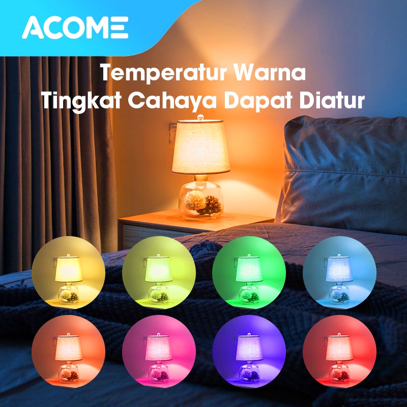 Acome Lampu Bohlam Smart WIFI LED 9W / 12W RGB Garansi Resmi 1 Tahun AL01