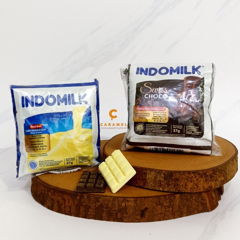 

Indomilk Putih/Coklat Sachet 6x37gr - susu kental manis - skm - susu