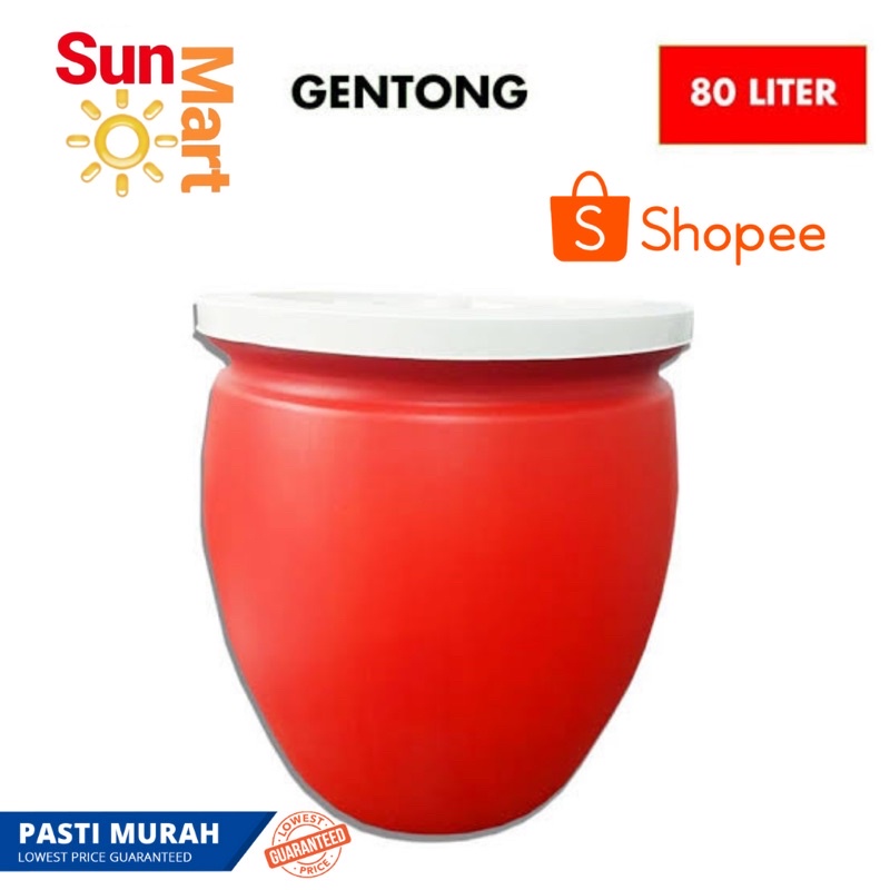 Gentong plastik tong air cuci tangan 80 liter / Ember plastik 80 liter Tebal