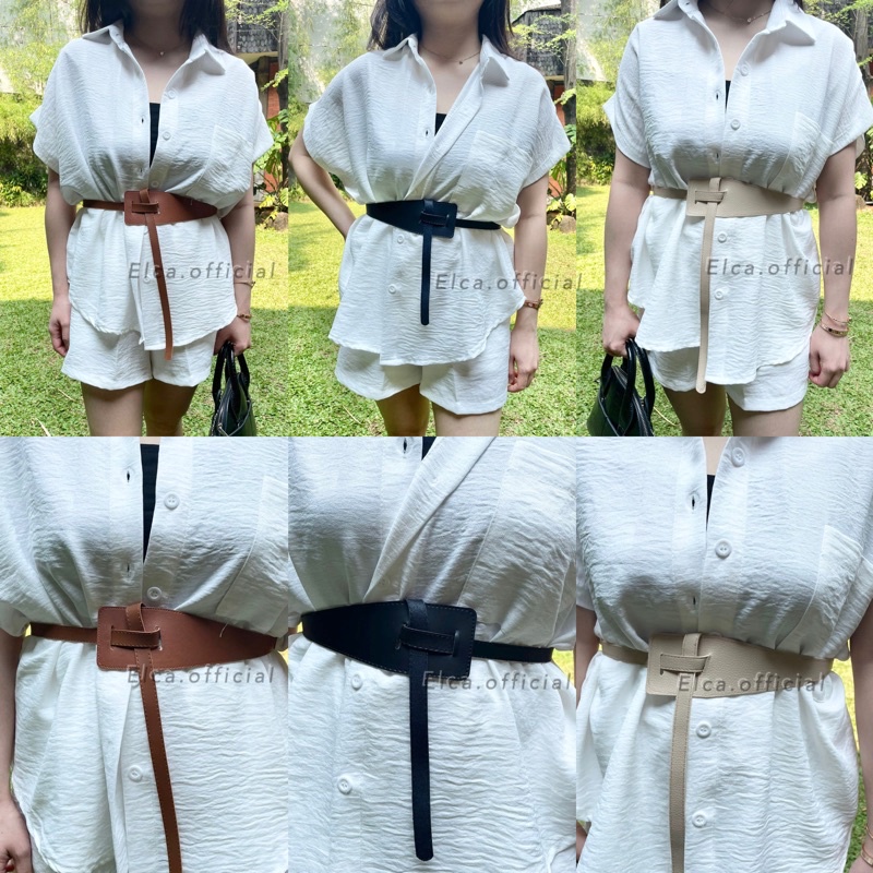 OBI LEATHER BELT / IKAT PINGGANG KULIT / OBI BELT KOREAN / IKAT PINGGANG GAMIS / IKAT PINGGANG KOREA