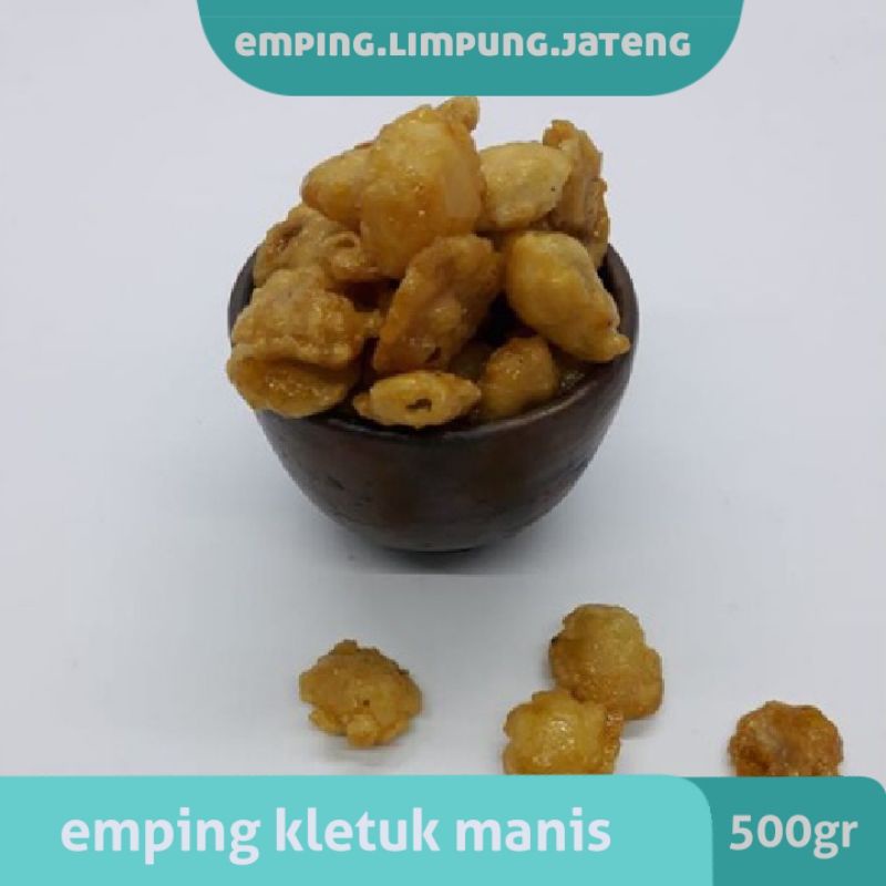 

emping kletuk/gepuk manis 500gr asli Limpung siap makan