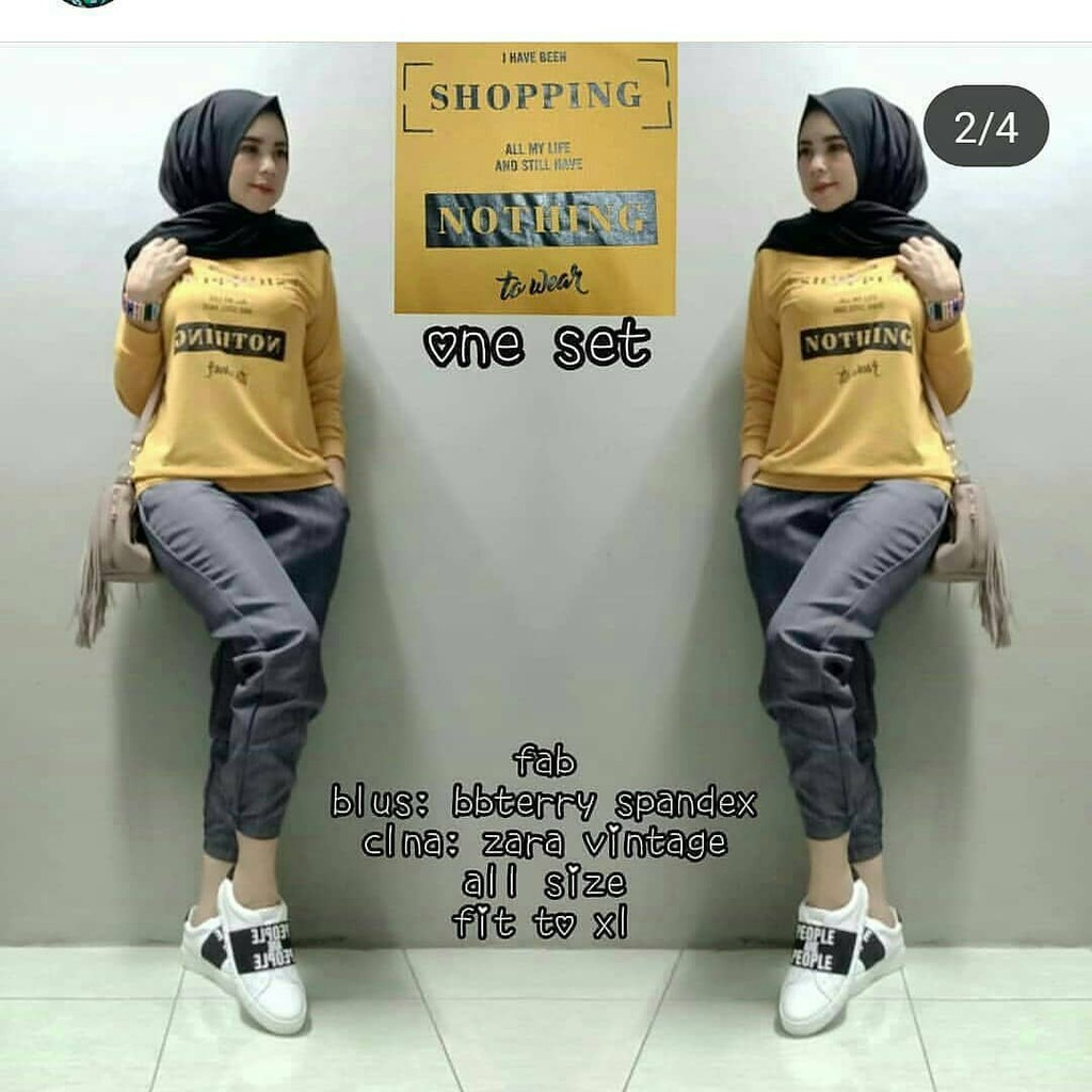 Baju Atasan Wanita NOTHING ONE SET Balotely Muslim Wanita Hijab Terbaru Termurah baju hamil