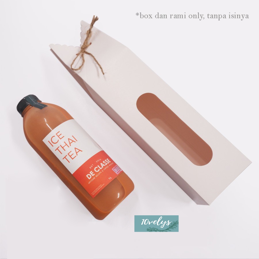 

Dus Botol 1 Liter Ivory Putih Box Packaging Souvenir Pernikahan Kardus Kemasan Tumbler Kado Hadiah Ulang Tahun Box Tumblr 8.5x8.5x37 cm.