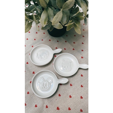 Piring Kecil Keramik Untuk Sambal/Kecap Karakter Lucu