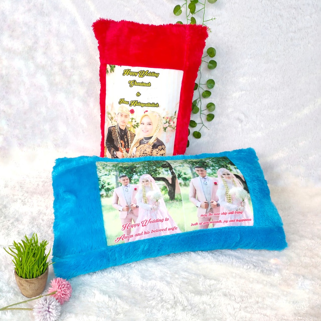 Bizzarpillow Bantal Foto Costum Bulu Rasfur 40x80 cm BZ019